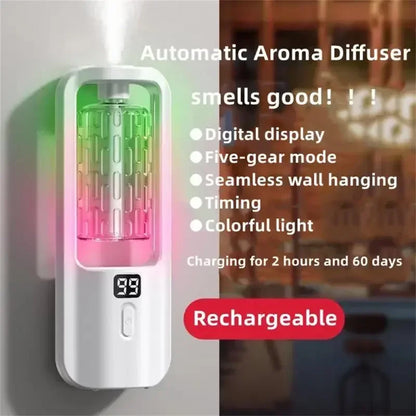 5 Gear Aroma Diffuser Fragrance Essential Oil Aromatherapy Machine Wall Mounted Humidifier Machine Air Freshener Bedroom Toilet