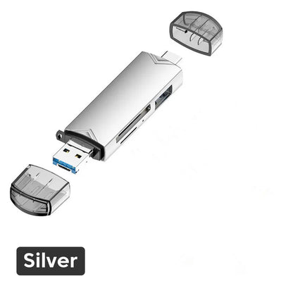 6 in 1 Otg Type C Card Reader USB 3.0 Micro Sd Mini Adapter TF USB Flash Drive Converter Mobile Phone Accessories