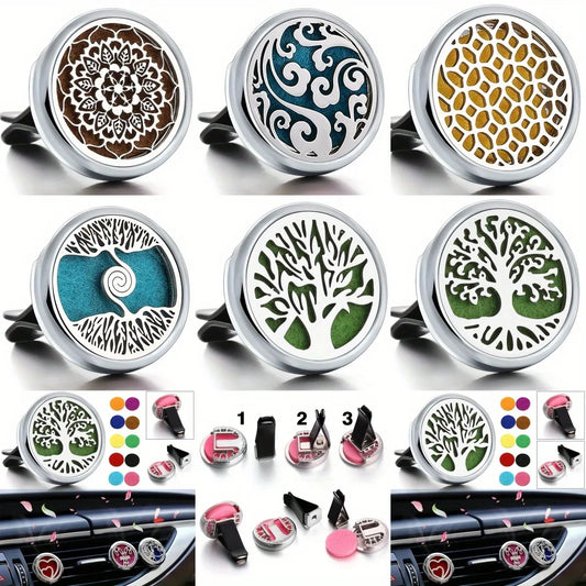 1pc Refillable Car Air Freshener Perfume Diffuser Clip, Auto Air Vent Car Interior Accessories, Car Aromatherapy Diffuser