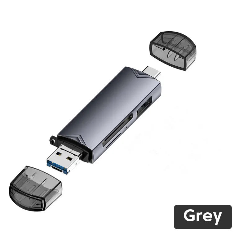 6 in 1 Otg Type C Card Reader USB 3.0 Micro Sd Mini Adapter TF USB Flash Drive Converter Mobile Phone Accessories