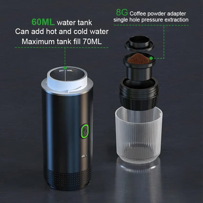 HomeComfortCozy™ Portable Wireless Espresso Coffee Maker 3-in-1